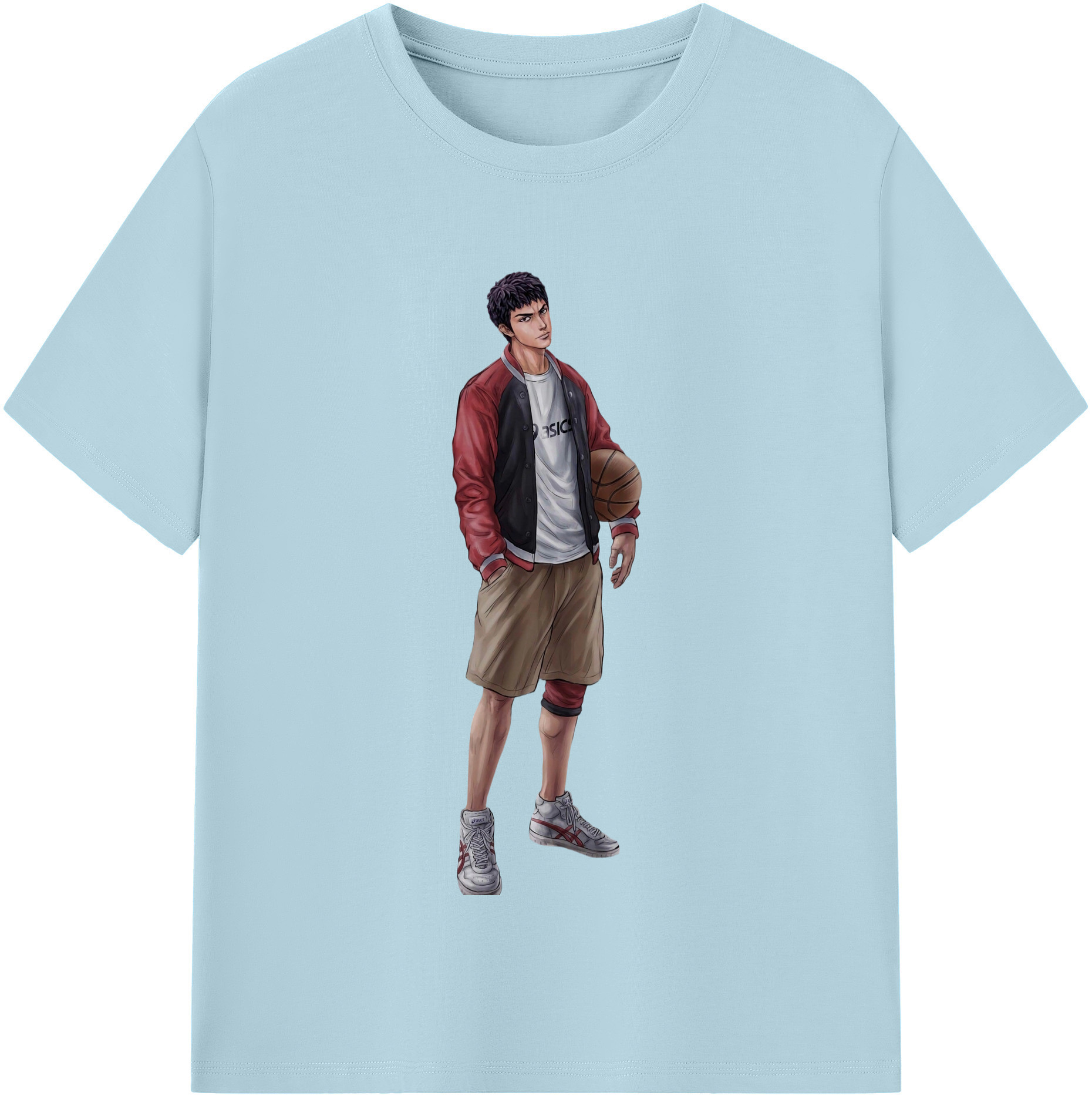 SLAM DUNK／スラムダンク 綿100％半袖Tシャツ（フロントプリント）